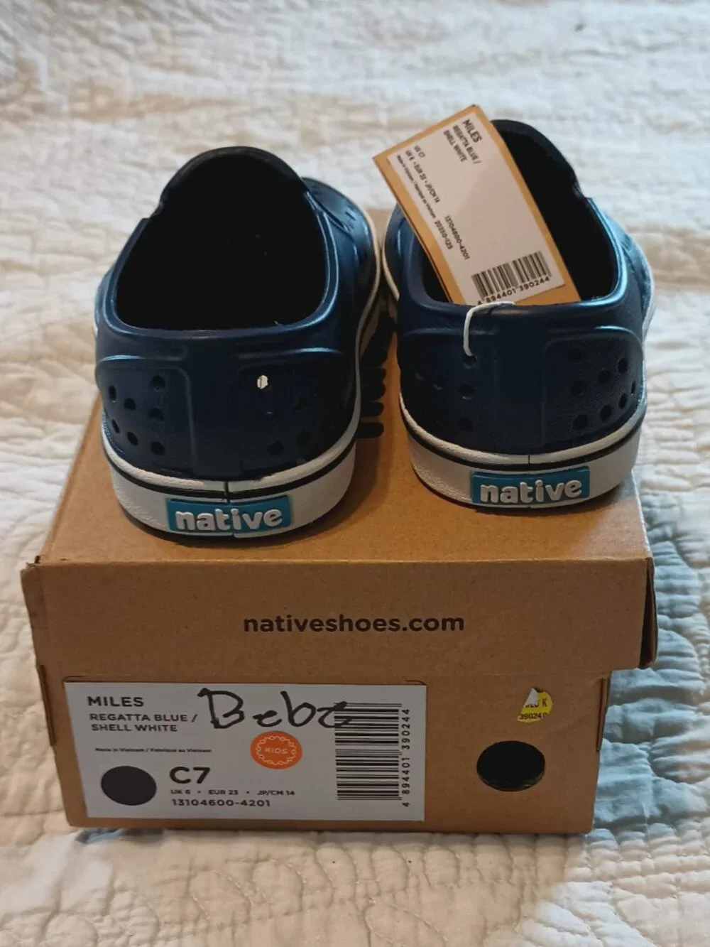 Native Kids Navy Blue Slip-On Water Shoes
